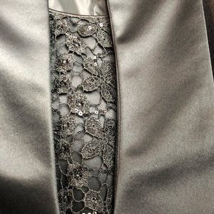 Elegant black suit with lace accents